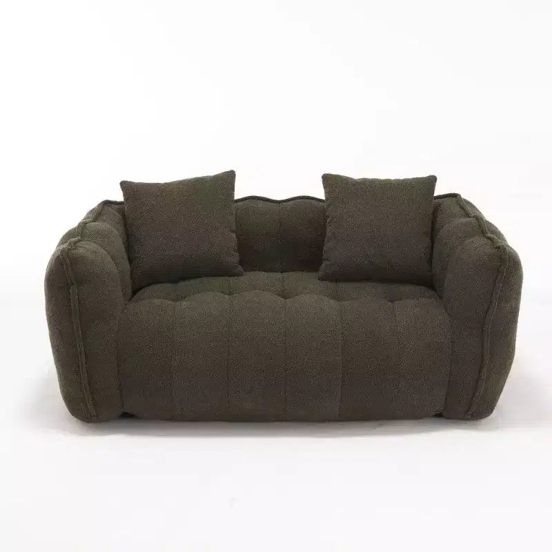 Okak 2-Person Bean Bag Chair,66 Inch Oversized Chenille Lounger Beanbag Chair Sofa,Comfy Couch for Living Room Bedroom