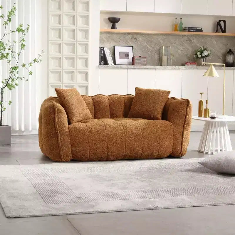 Okak 2-Person Bean Bag Chair,66 Inch Oversized Chenille Lounger Beanbag Chair Sofa,Comfy Couch for Living Room Bedroom