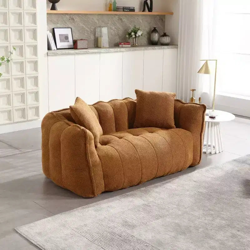 Okak 2-Person Bean Bag Chair,66 Inch Oversized Chenille Lounger Beanbag Chair Sofa,Comfy Couch for Living Room Bedroom