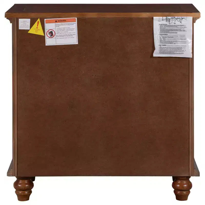 GDFStudio Henry 3-Drawer Storage Wood Cabinet with Pull-Out Tray Versatile End Table