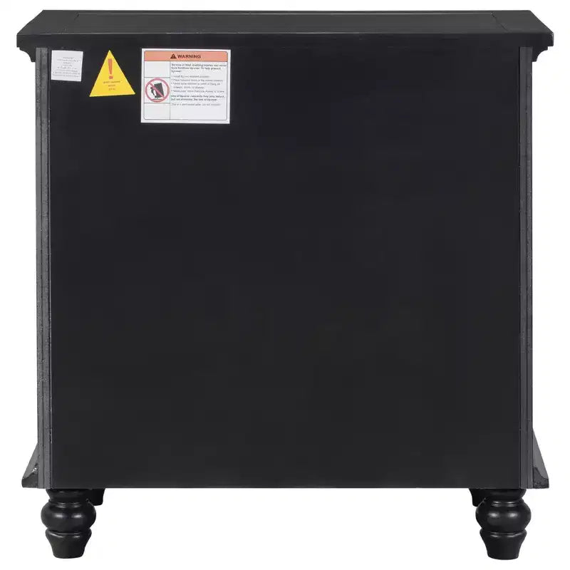 GDFStudio Henry 3-Drawer Storage Wood Cabinet with Pull-Out Tray Versatile End Table