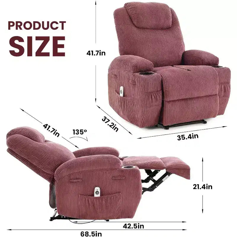 Comfort Recliner Chair for Living Room, Stylish & Durable Modern Lounge Seating, Ergonomic Back Support, Easy Assembly, Ideal for Home Relaxation