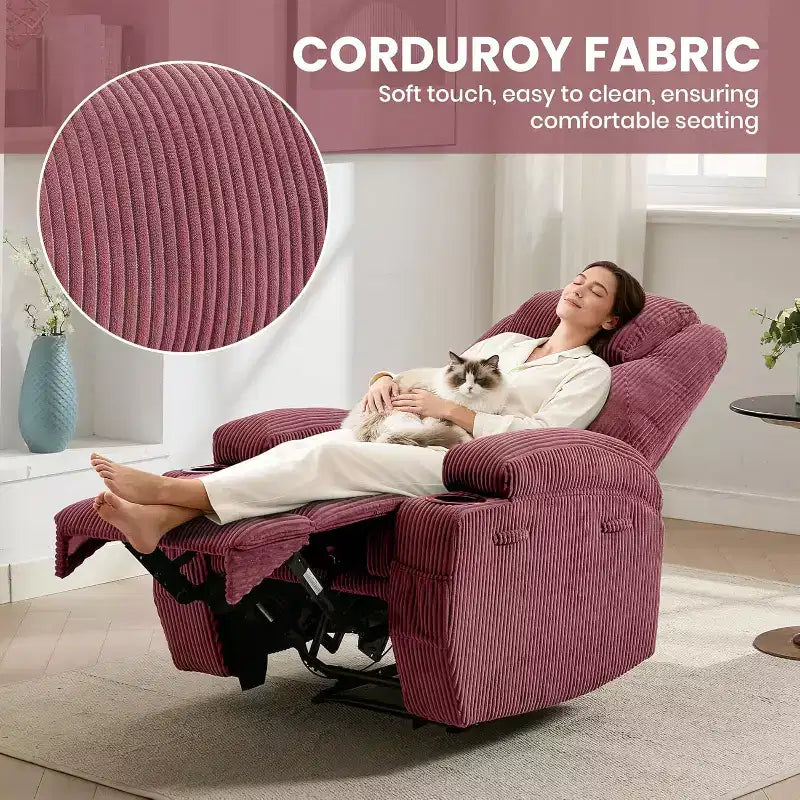 Comfort Recliner Chair for Living Room, Stylish & Durable Modern Lounge Seating, Ergonomic Back Support, Easy Assembly, Ideal for Home Relaxation