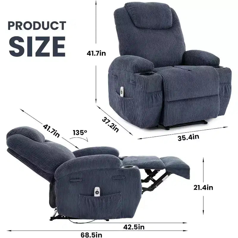Comfort Recliner Chair for Living Room, Stylish & Durable Modern Lounge Seating, Ergonomic Back Support, Easy Assembly, Ideal for Home Relaxation