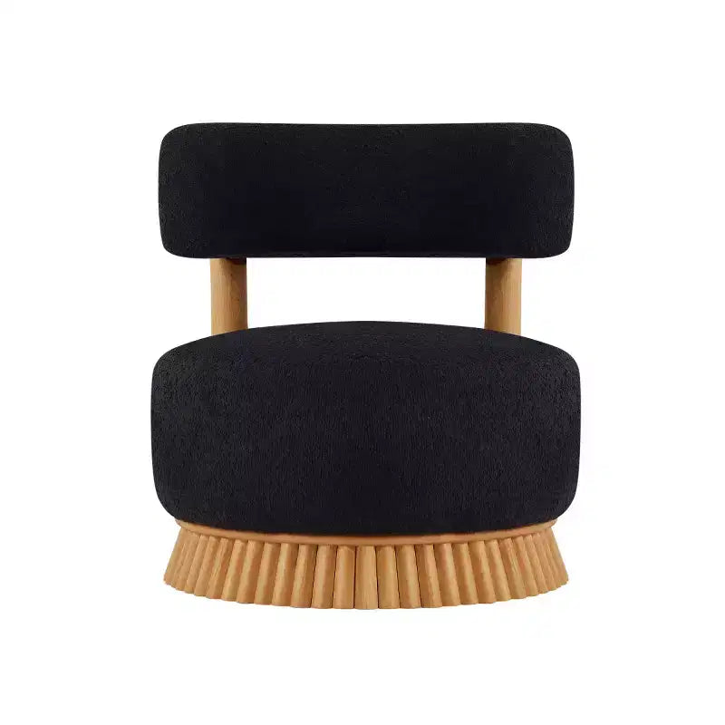 Modern Armless Accent Chair with Unique Base, Boucl Upholstered Chair for Living Room, Bedroom, or Reading Nook-Panipeachy