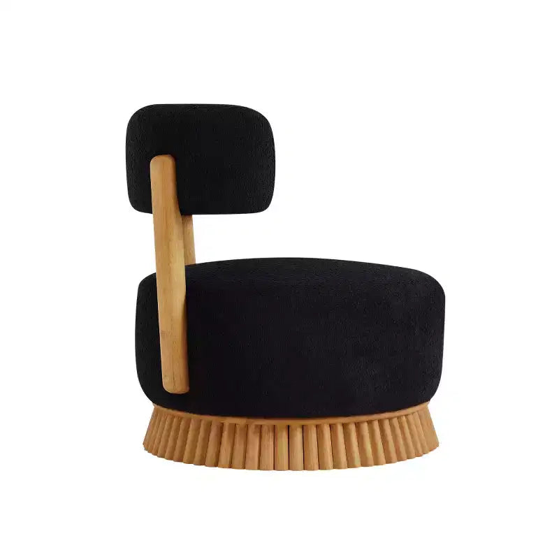 Modern Armless Accent Chair with Unique Base, Boucl Upholstered Chair for Living Room, Bedroom, or Reading Nook-Panipeachy