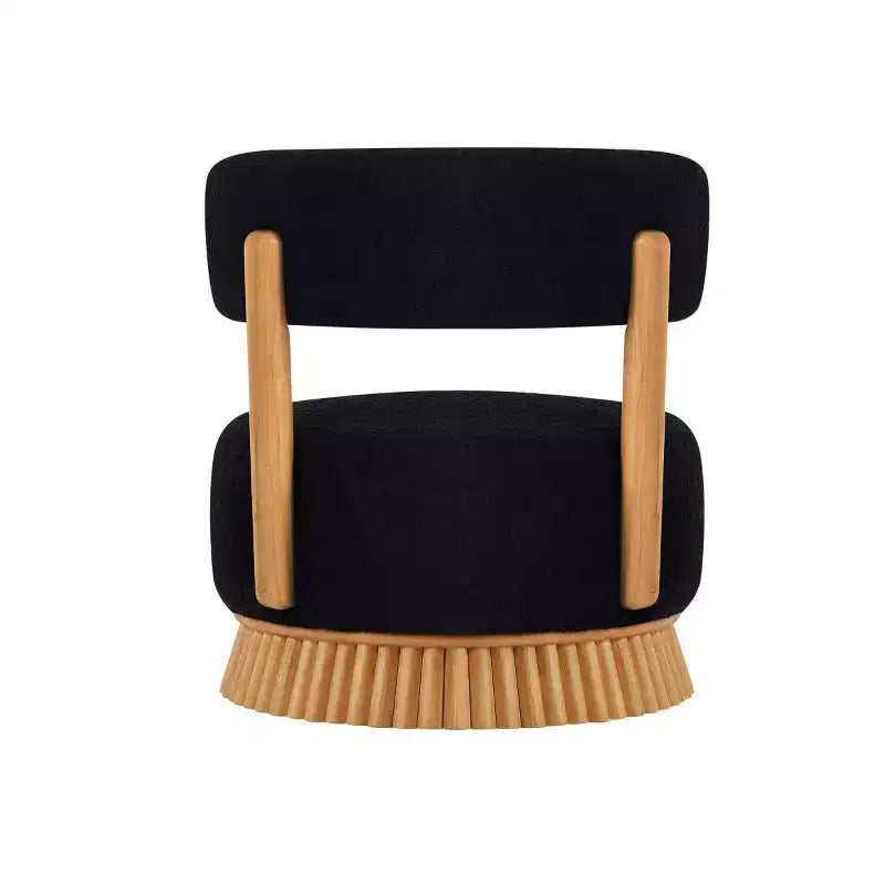 Modern Armless Accent Chair with Unique Base, Boucl Upholstered Chair for Living Room, Bedroom, or Reading Nook-Panipeachy