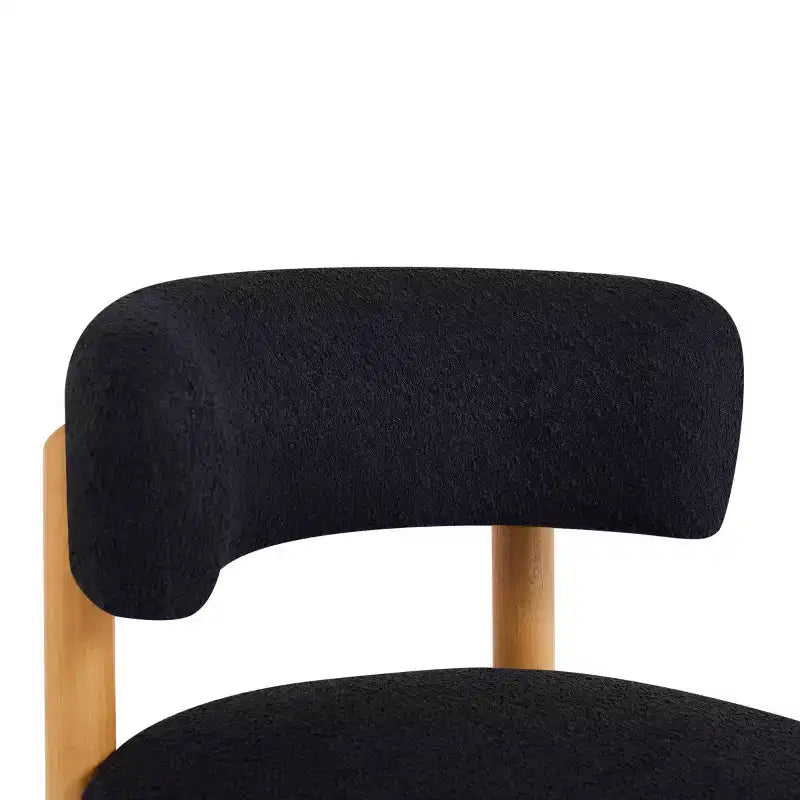 Modern Armless Accent Chair with Unique Base, Boucl Upholstered Chair for Living Room, Bedroom, or Reading Nook-Panipeachy