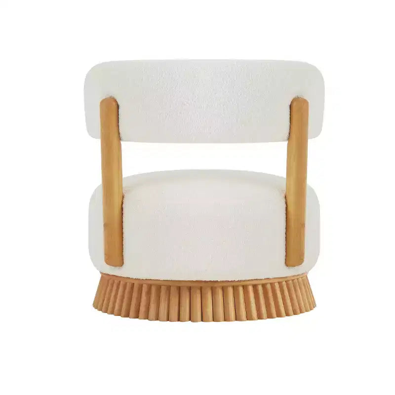 Modern Armless Accent Chair with Unique Base, Boucl Upholstered Chair for Living Room, Bedroom, or Reading Nook-Panipeachy