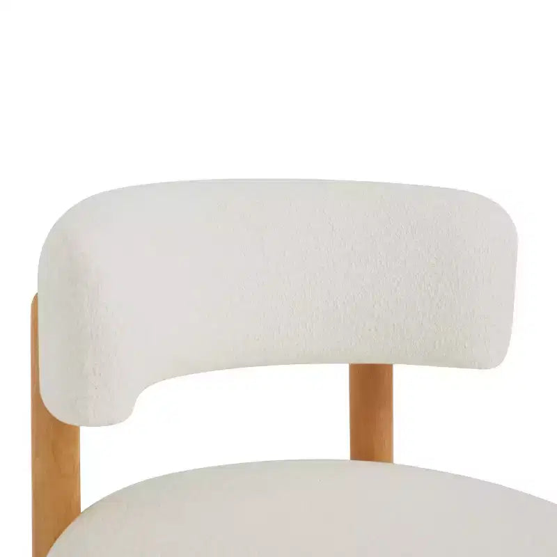 Modern Armless Accent Chair with Unique Base, Boucl Upholstered Chair for Living Room, Bedroom, or Reading Nook-Panipeachy