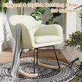 Chenille Fabric Sofa Glider Rocker, Brown or Beige Upholstered Living Room Chair with Solid Wood Frame