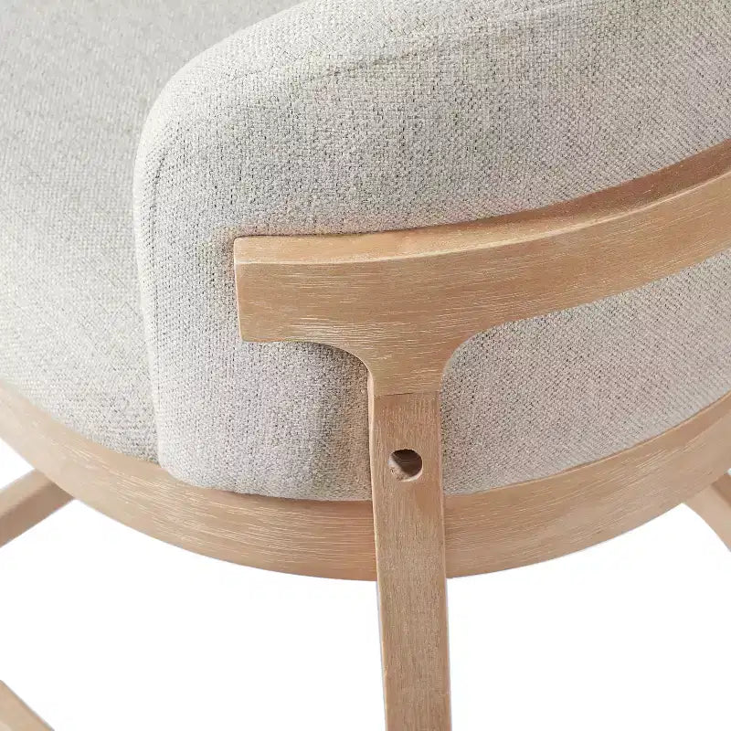 Christopher Knight Home Sabrina Farmhouse Rubberwood Upholstered Counter Stools with Curved Backrest (Set of 2)