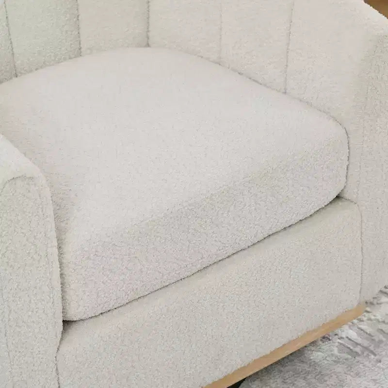360 Swivel Accent Chair Upholstered Barrel Chair Pumpkin-Shape Armchair Club Chair Office Chair Round Single Lounge Sofa - ModernLuxe
