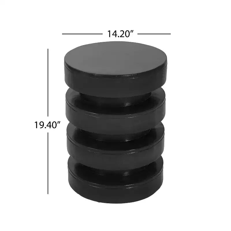 Round End Table MGO Side Table for Indoor Outdoor, Accent Table Sofa Side Table Cocktail Table Plant Stand - ModernLuxe
