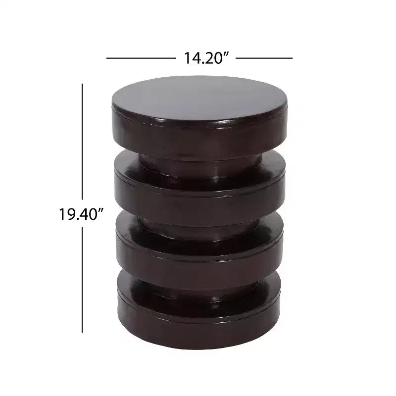 Round End Table MGO Side Table for Indoor Outdoor, Accent Table Sofa Side Table Cocktail Table Plant Stand - ModernLuxe