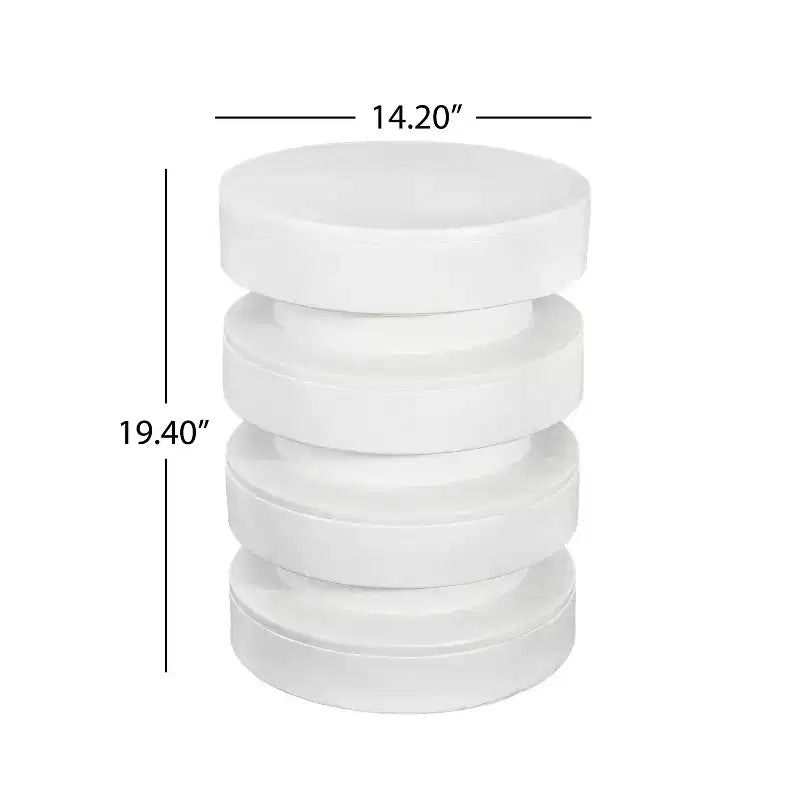 Round End Table MGO Side Table for Indoor Outdoor, Accent Table Sofa Side Table Cocktail Table Plant Stand - ModernLuxe