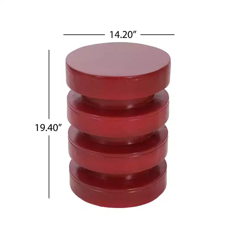 Round End Table MGO Side Table for Indoor Outdoor, Accent Table Sofa Side Table Cocktail Table Plant Stand - ModernLuxe
