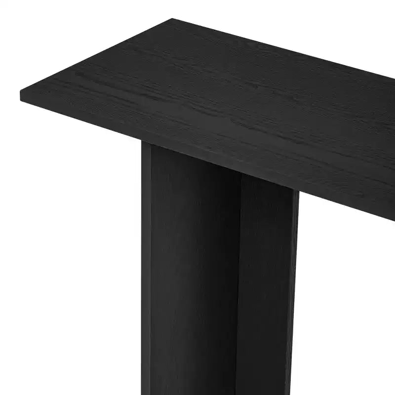 TUYOHW 60 Modern Organic Console Table with Curved Base,Entryway Table with Lower Storage Shelf for Entryway,Hallway,Living Room,Foyer,Corridor