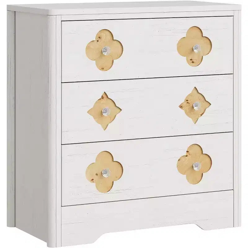 Acekool Fluted Drawer Dresser, 3-Drawer or 5-Drawer Chest for Bedroom, Living Room & Nursery Storage