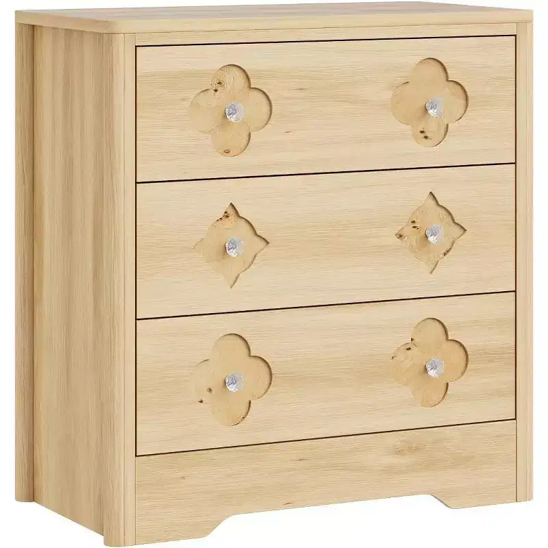 Acekool Fluted Drawer Dresser, 3-Drawer or 5-Drawer Chest for Bedroom, Living Room & Nursery Storage