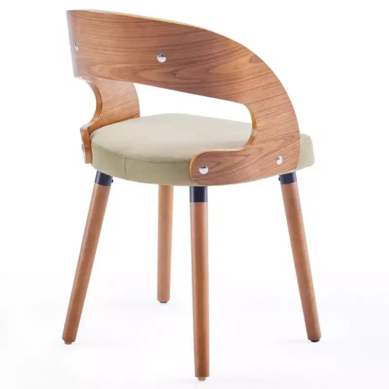 TUYOHW Modern Round Dining Chairs Set of 2,Upholstered Dining Room Chairs with Curved Backrest & Sturdy Wood Frame