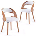 TUYOHW Modern Round Dining Chairs Set of 2,Upholstered Dining Room Chairs with Curved Backrest & Sturdy Wood Frame