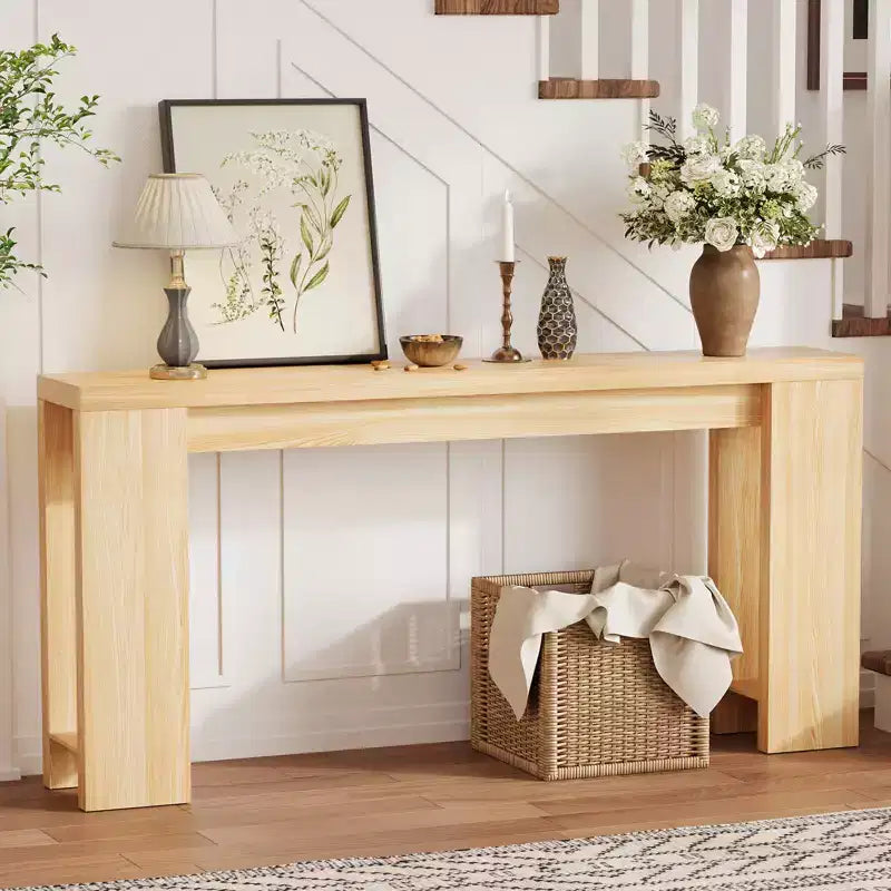 70.9inch Long Console Tables, Farmhouse Narrow Entryway Table - Rustic Wooden Sofa Table Behind Couch for Living Room Entrance Hallway Foyer