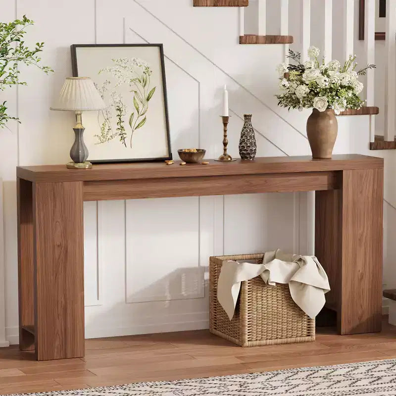 70.9inch Long Console Tables, Farmhouse Narrow Entryway Table - Rustic Wooden Sofa Table Behind Couch for Living Room Entrance Hallway Foyer
