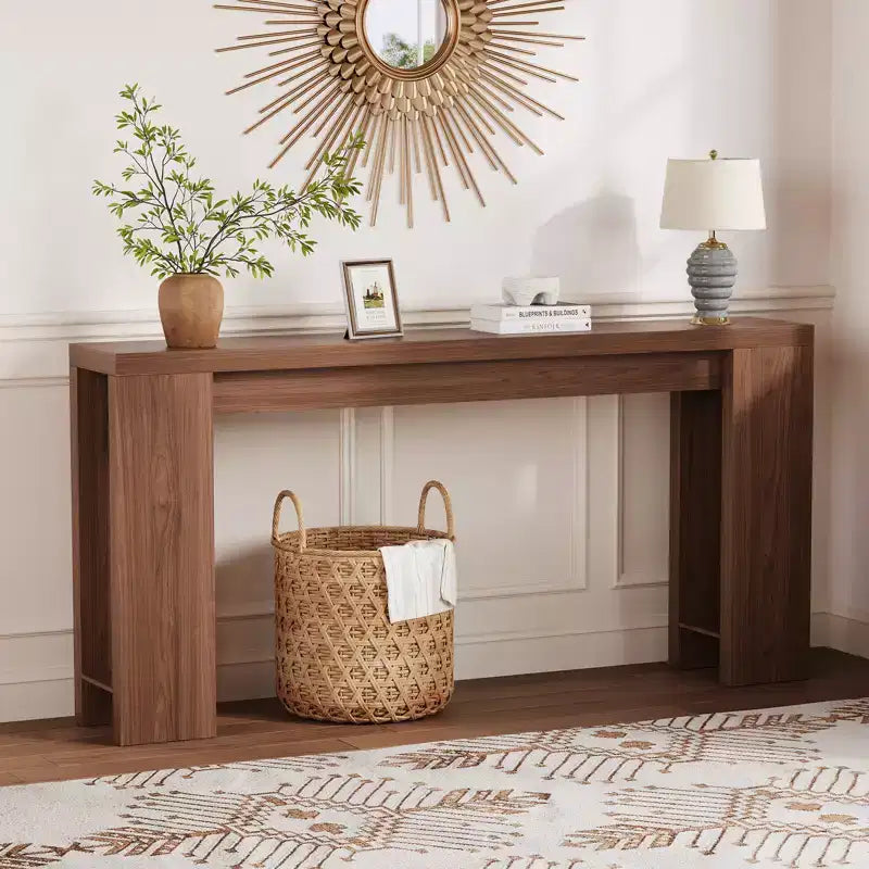 70.9inch Long Console Tables, Farmhouse Narrow Entryway Table - Rustic Wooden Sofa Table Behind Couch for Living Room Entrance Hallway Foyer
