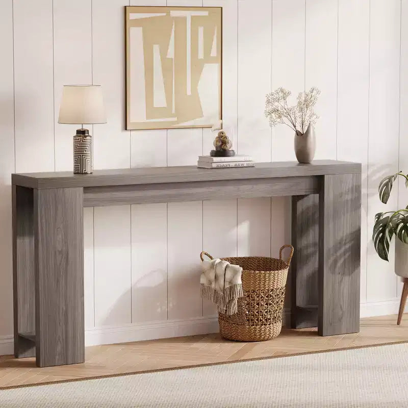 70.9inch Long Console Tables, Farmhouse Narrow Entryway Table - Rustic Wooden Sofa Table Behind Couch for Living Room Entrance Hallway Foyer