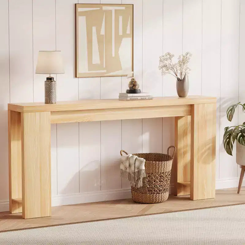 70.9inch Long Console Tables, Farmhouse Narrow Entryway Table - Rustic Wooden Sofa Table Behind Couch for Living Room Entrance Hallway Foyer