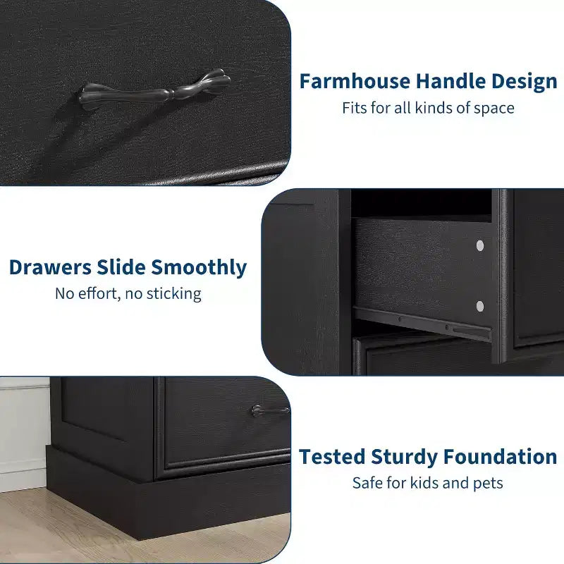Modern Drawer Bedside Table Storage Cabinet, for Bedroom Organization, Space-Saving Furniture, Durable Construction