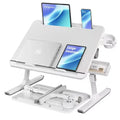 SONGMICS Bed Laptop Desk,Foldable Bed Desk for Laptop,15.7 x 22 Inches Large Desktop,120 Stepless Tilt,Adjustable Height,Cup Holder