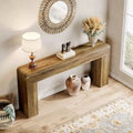 Lantine 70.9-Inch Extra Long Console Table, Rustic Wooden Sofa Table for Living Room, Entryway, Hallway, Foyer (Brown)