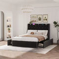Full/Queen Size Bed Frame,Upholstered Platform Bed with Wingback Storage Headboard,Wooden Slats Support, No Box Spring Needed, Easy Assembly