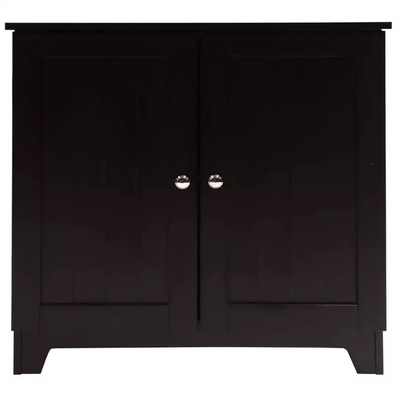Redmon Contemporary Double Door Cabinet, Modern Wooden Furniture, Espresso