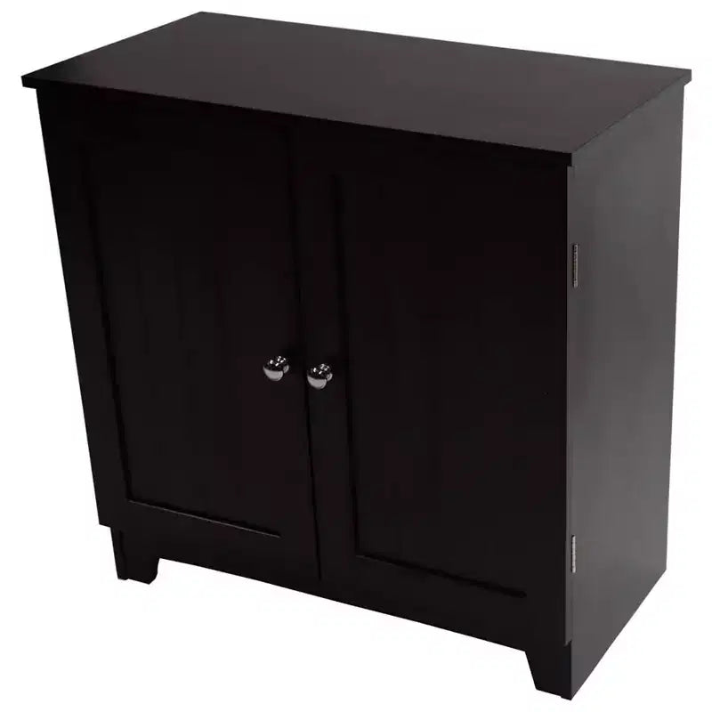 Redmon Contemporary Double Door Cabinet, Modern Wooden Furniture, Espresso