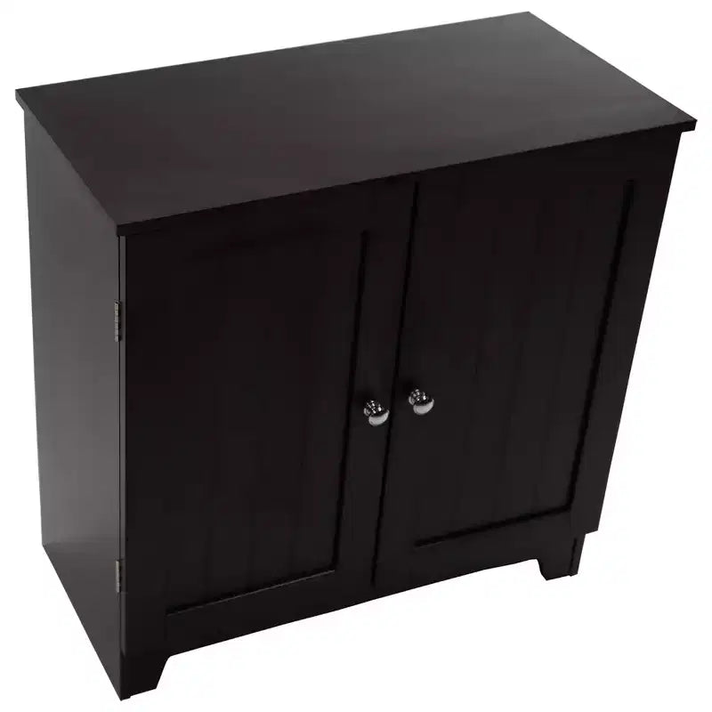 Redmon Contemporary Double Door Cabinet, Modern Wooden Furniture, Espresso