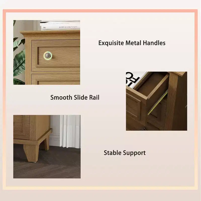7 Drawer Dresser, Large Wooden Storage Chest of Drawers, 47 Wide Dresser TV Stand, Drawer Organizer for Bedroom, Living Room, Hallway, Entryway