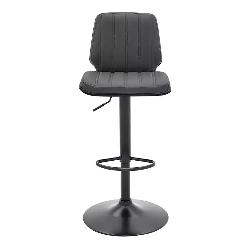 Sabine Adjustable Barstool with Faux Leather - Armen Living