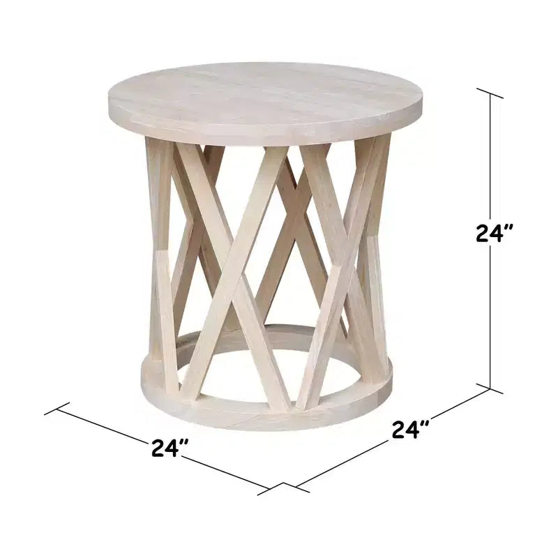 24 Ceylon Round End Table - International Concepts