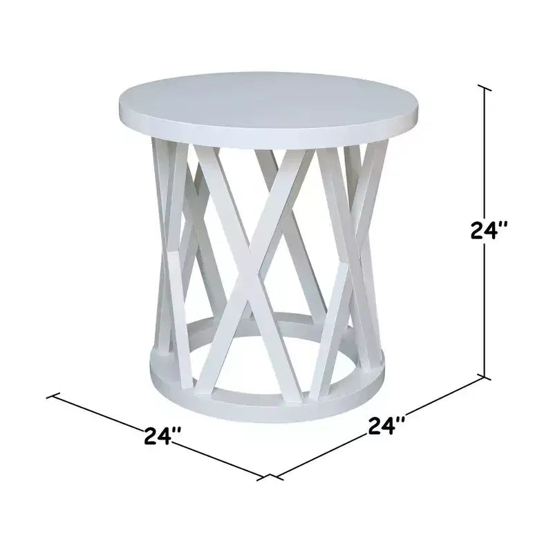 24 Ceylon Round End Table - International Concepts