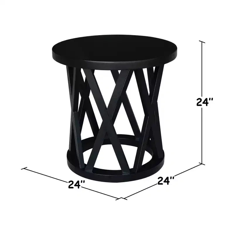24 Ceylon Round End Table - International Concepts