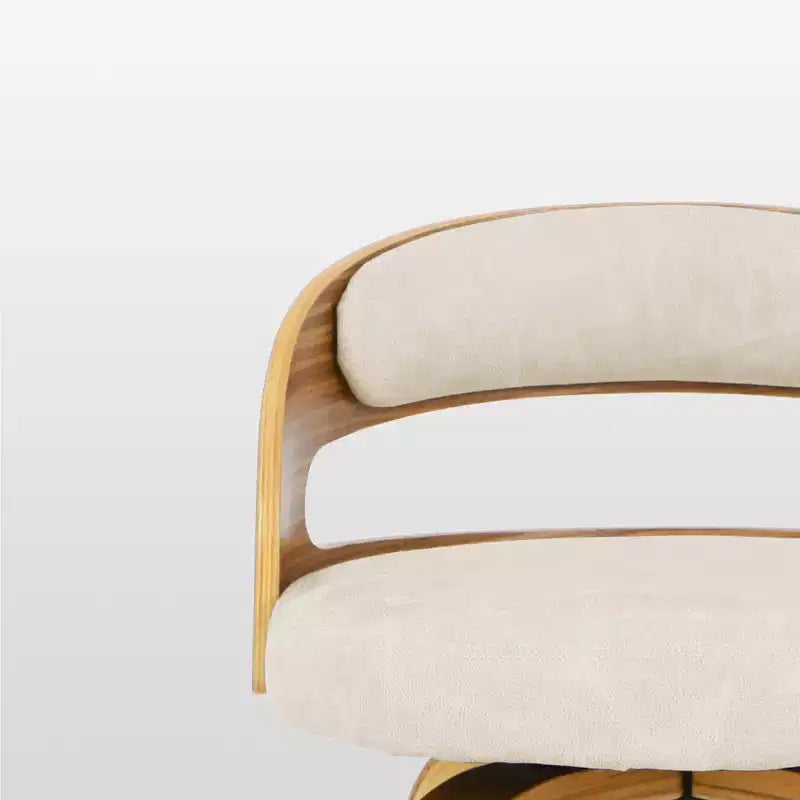 eLuxury Modern Upholstered Swivel Dining Chairs