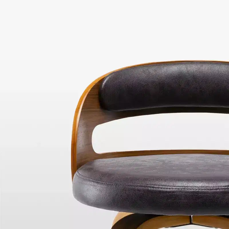 eLuxury Modern Upholstered Swivel Dining Chairs