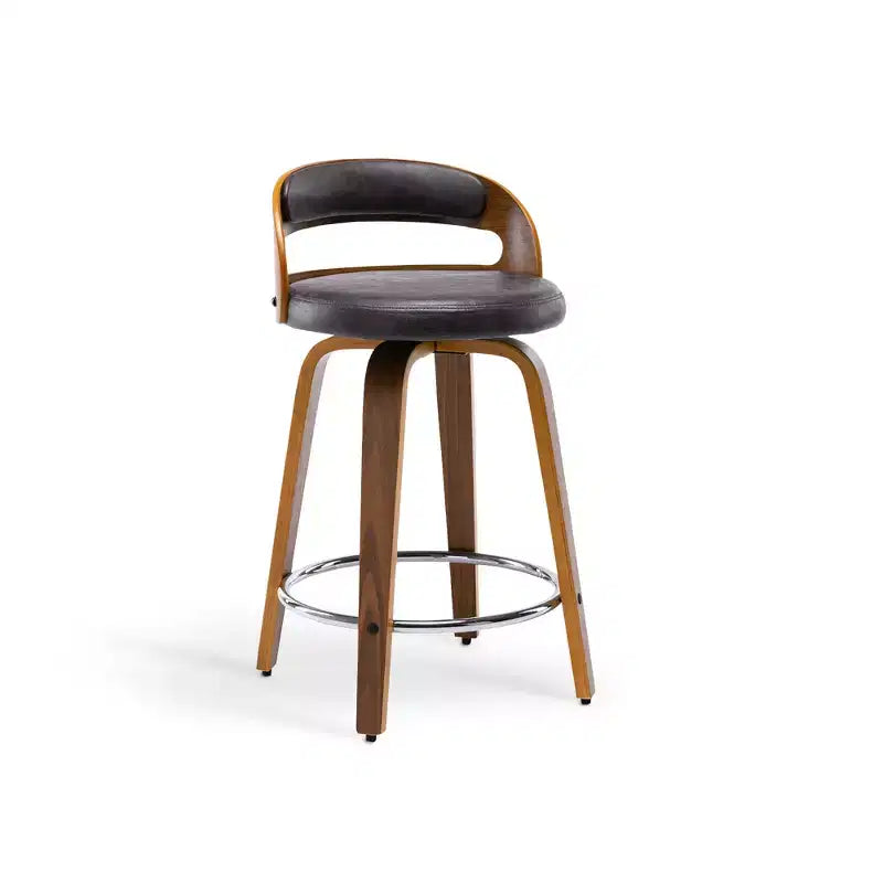 eLuxury Modern Upholstered Swivel Dining Chairs