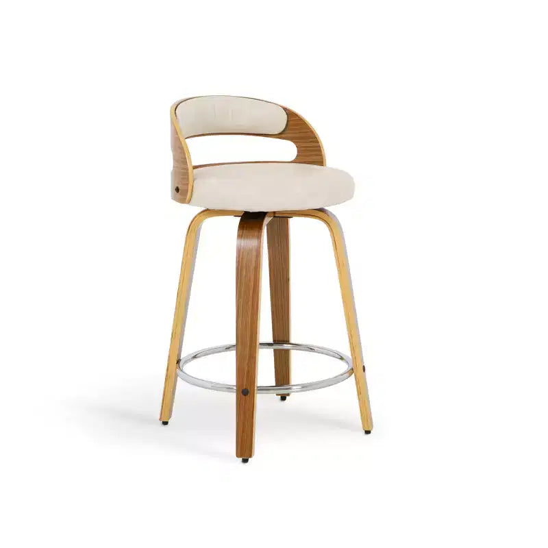 eLuxury Modern Upholstered Swivel Dining Chairs